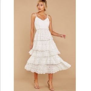 Red Dress Boutique See Me Here White Eyelet Midi